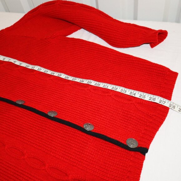 Original Obermeyer Vintage Cardigan Ski Sweater Red Button Front 1960's Large? - Picture 10 of 11